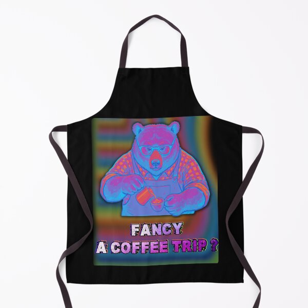 Item preview, Psychedelic Bear Barista - Fancy a Coffee Trip? designed and sold by MikesLab.