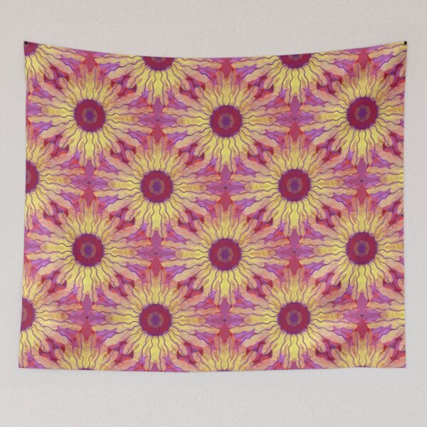 Item preview, Tie Dye Yellow Bloom Psychedelic Design  designed and sold by AnimaliaStar.