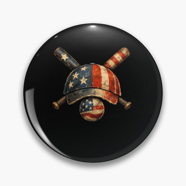 Item preview, Baseball American Flag Lax Cap & Bat Sports 4th of July designed and sold by BHMARTS.