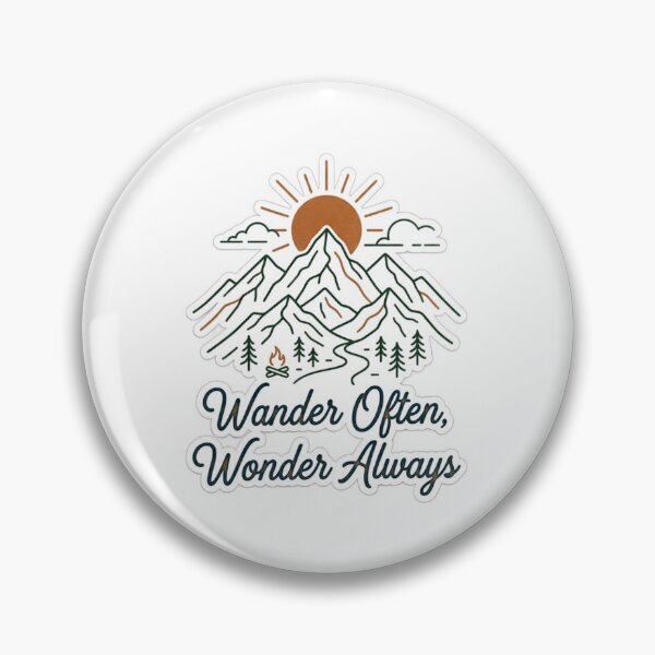 Item preview, Wander Often Wonder Always Mountain T-Shirt | Adventure Quote | Hiking Gift designed and sold by Clintora.