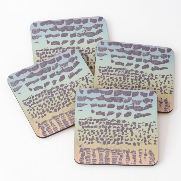 Item preview, Three Grains Textured Monoprint - Rainbow Sorbet + Fig designed and sold by Irene Estelle.