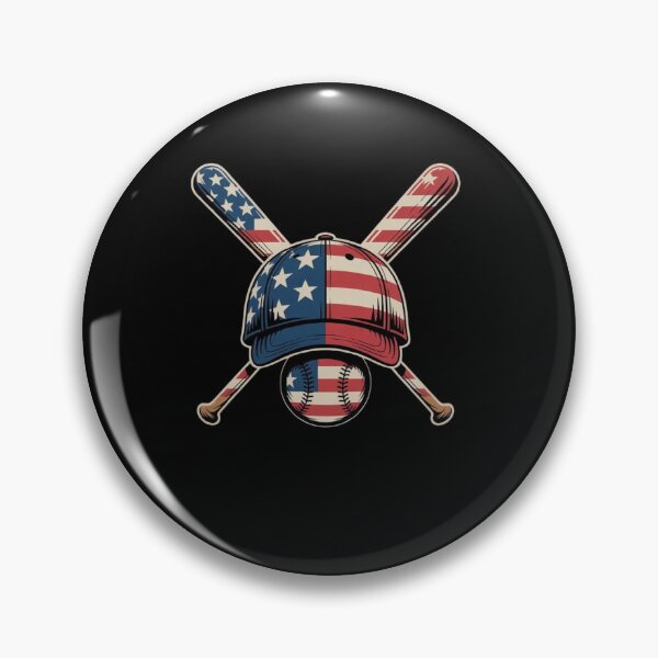 Item preview, Baseball American Flag Lax Cap & Bat Sports 4th of July designed and sold by BHMARTS.