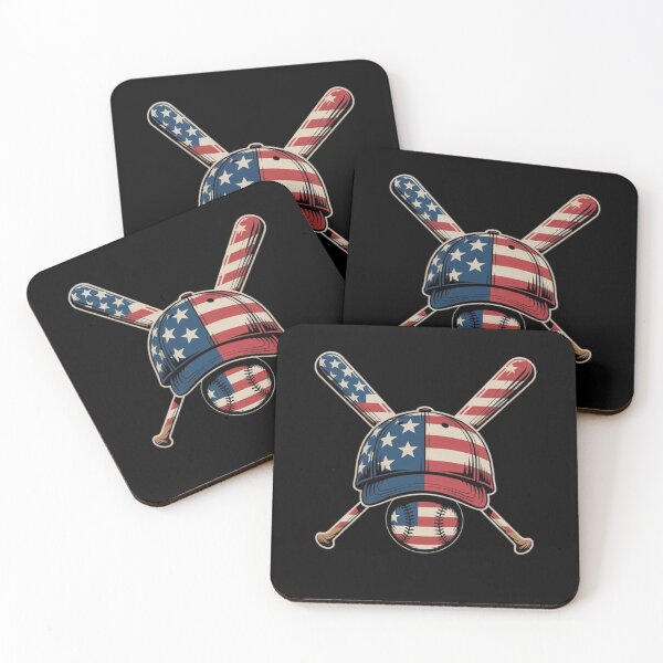 Item preview, Baseball American Flag Lax Cap & Bat Sports 4th of July designed and sold by BHMARTS.