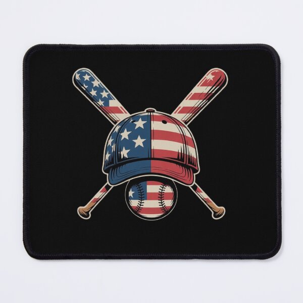 Item preview, Baseball American Flag Lax Cap & Bat Sports 4th of July designed and sold by BHMARTS.
