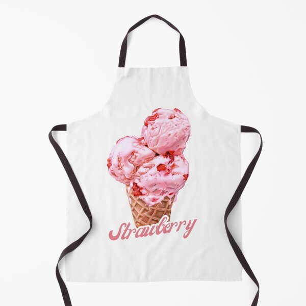 Item preview, Strawberry Ice Cream Acrylic Painting Graphic designed and sold by Whimsical Food Paintings by Kim Testone.
