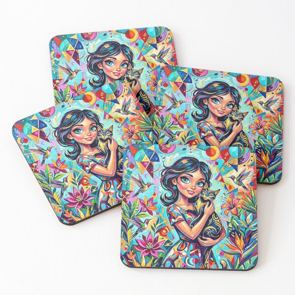Item preview, Beautiful girl with a cat. designed and sold by Natalia-Vlad.