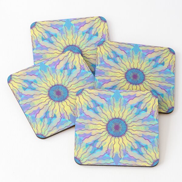 Item preview, Tie Dye Blue Sun Flower Bloom Psychedelic Design  designed and sold by AnimaliaStar.
