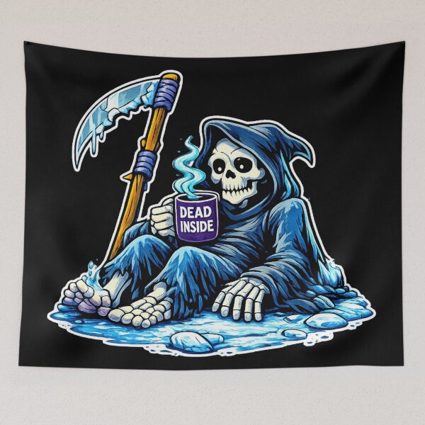 Item preview, Dead Inside Ice Reaper – Frozen Skeleton Design designed and sold by MariDonna.