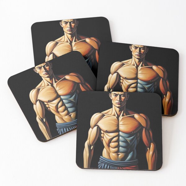 Item preview, Anatomical Muscle Figure — Classical Renaissance Oil Painting Style Bodybuilder Portrait Anatomy Art Print designed and sold by Sixième Studio.