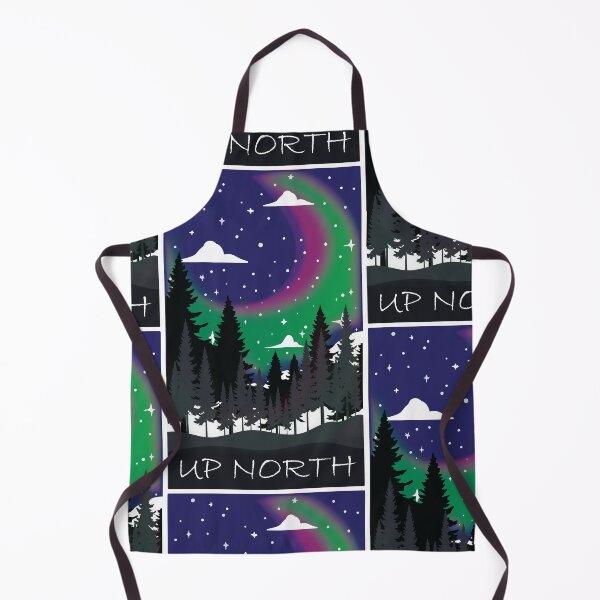 Item preview, Up North - Pine Trees Silhouetted Against Aurora and Starry Night designed and sold by Tortoise Productions.