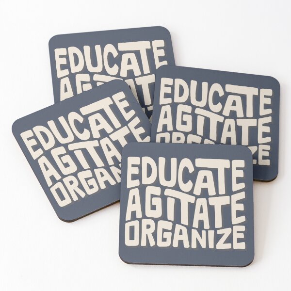 Item preview, Educate Agitate Organize Word Art designed and sold by Unhinged Heather.