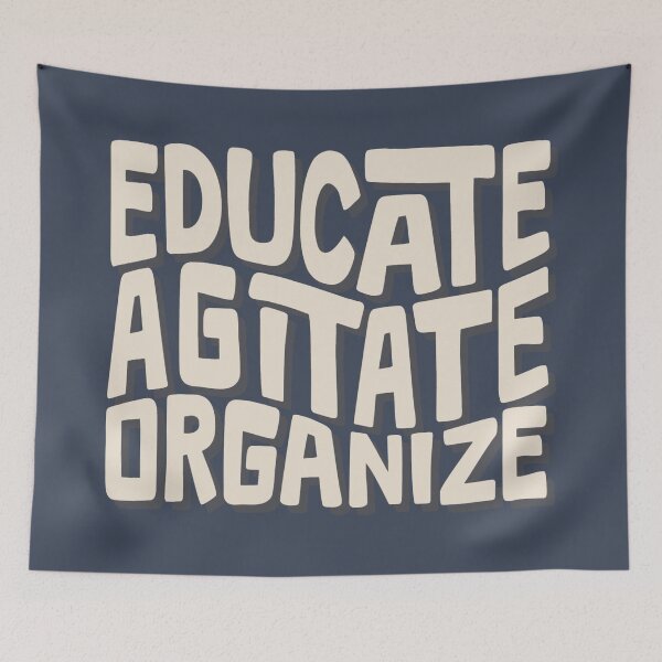 Item preview, Educate Agitate Organize Word Art designed and sold by Unhinged Heather.