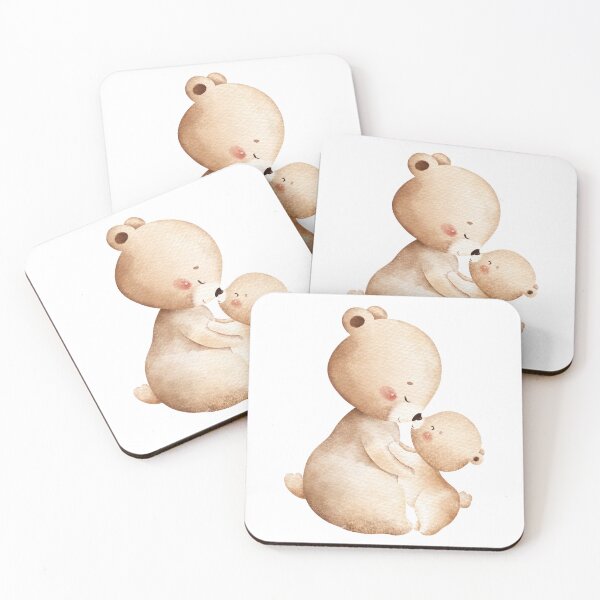 Item preview, Watercolor Mother and Baby Bear - Adorable Spring Woodland Gift designed and sold by FuzionRaptor.