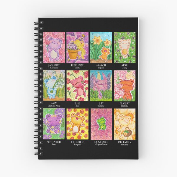 Item preview, 12 Months of Froggy Blooms designed and sold by marinarakara.