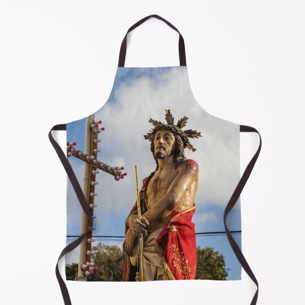 Item preview, Statue Of Jesus Christ In Religious Procession With Radiant Halo Against Church Facade designed and sold by Nmallia.