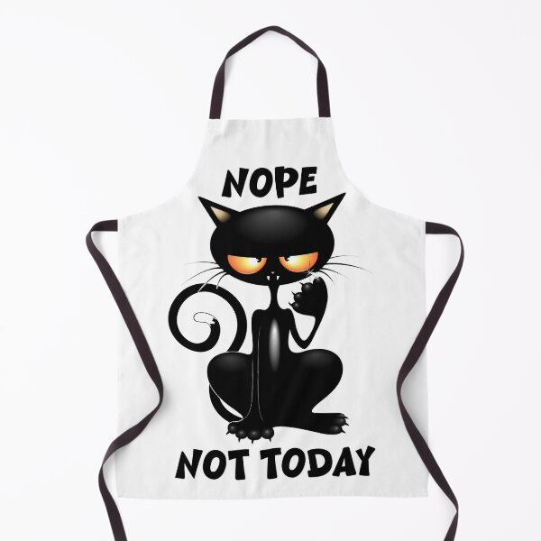 Item preview, "Nope, Not Today" Black Cat meme humor designed and sold by BluedarkArt.