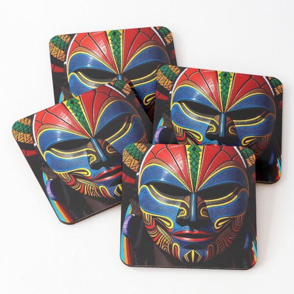 Item preview, Sun Warrior: Geometric Mask designed and sold by Serene Strokes Art.