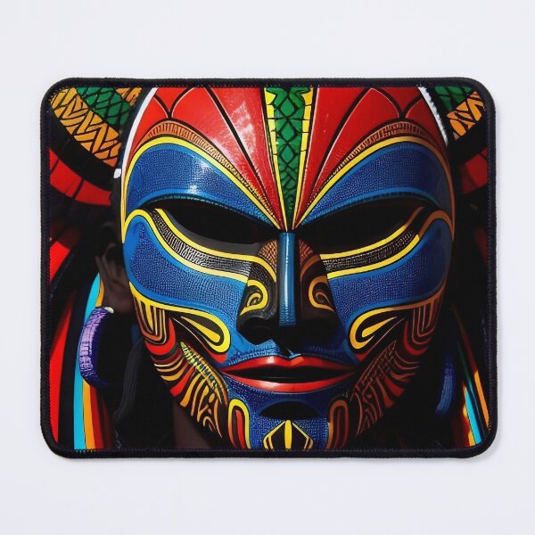 Item preview, Sun Warrior: Geometric Mask designed and sold by Serene Strokes Art.