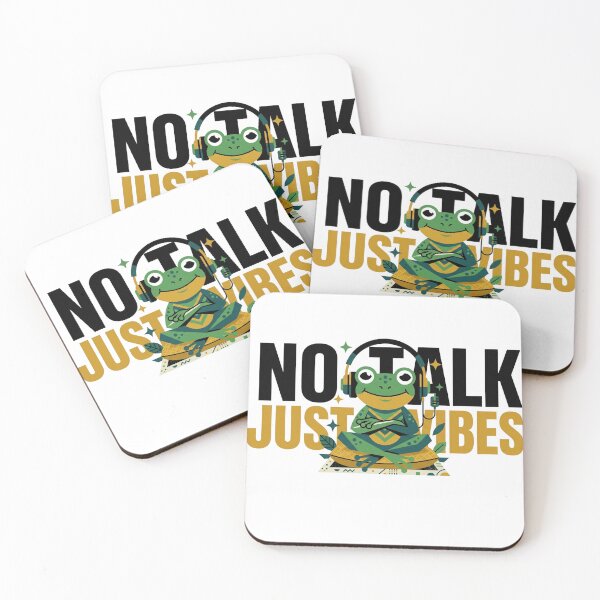 Item preview, No Talk Just Vibes Introvert Frog designed and sold by Quiet Mode Studio.