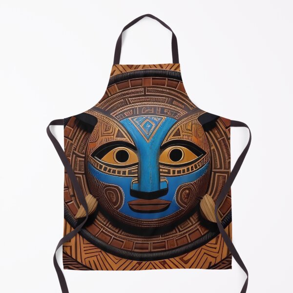Item preview, Ancient Guardian: Carved Wood Mask designed and sold by Serene Strokes Art.