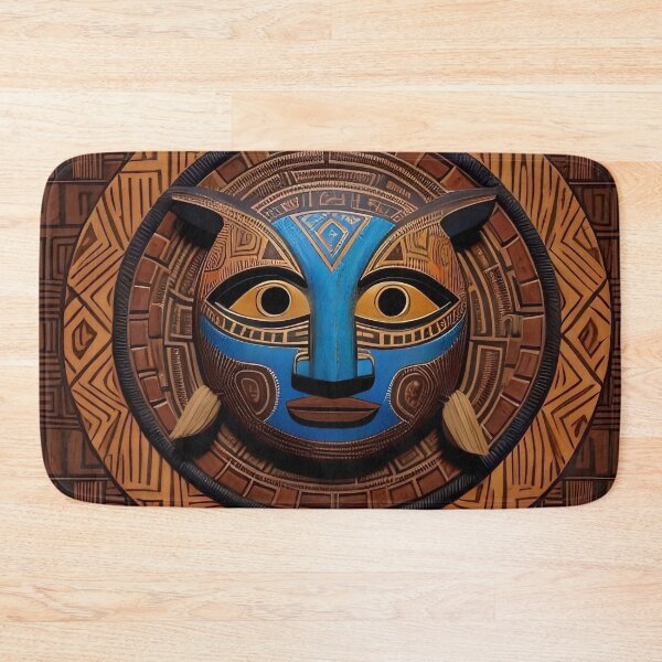 Item preview, Ancient Guardian: Carved Wood Mask designed and sold by Serene Strokes Art.