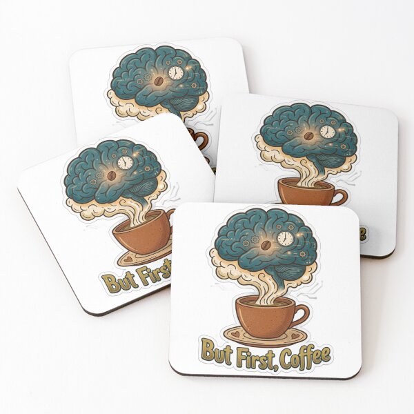 Item preview, But First Coffee Brain T-Shirt | Funny Coffee Lover | Caffeine Addict Gift designed and sold by Clintora.
