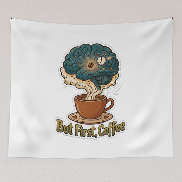 Item preview, But First Coffee Brain T-Shirt | Funny Coffee Lover | Caffeine Addict Gift designed and sold by Clintora.