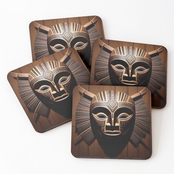 Item preview, Dark Wood Spirit Tribal Art designed and sold by Serene Strokes Art.