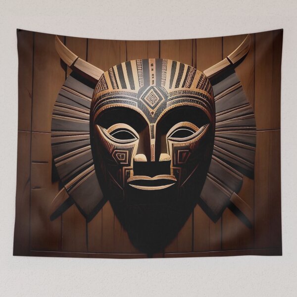 Item preview, Dark Wood Spirit Tribal Art designed and sold by Serene Strokes Art.