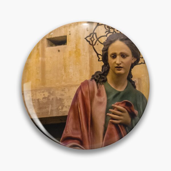 Item preview, Religious Statue With Halo and Draped Robes During Holy Week Procession  designed and sold by Nmallia.