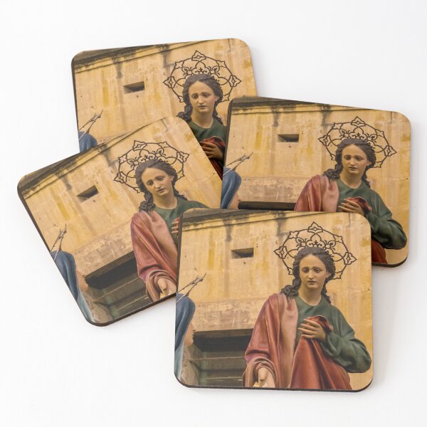 Item preview, Religious Statue With Halo and Draped Robes During Holy Week Procession  designed and sold by Nmallia.