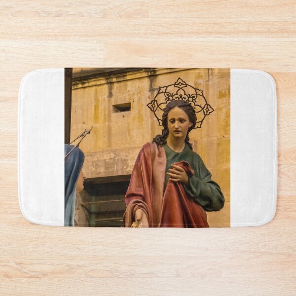 Item preview, Religious Statue With Halo and Draped Robes During Holy Week Procession  designed and sold by Nmallia.