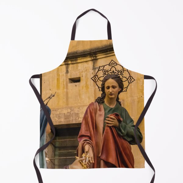 Item preview, Religious Statue With Halo and Draped Robes During Holy Week Procession  designed and sold by Nmallia.