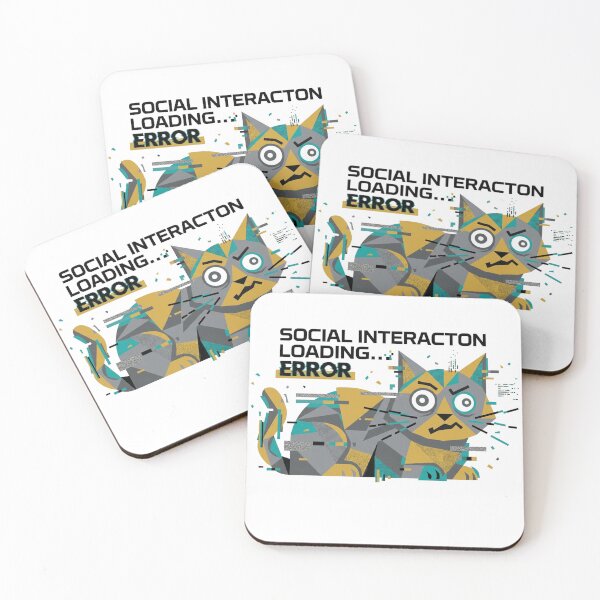 Item preview, Social Interaction Error Introvert Design designed and sold by Quiet Mode Studio.