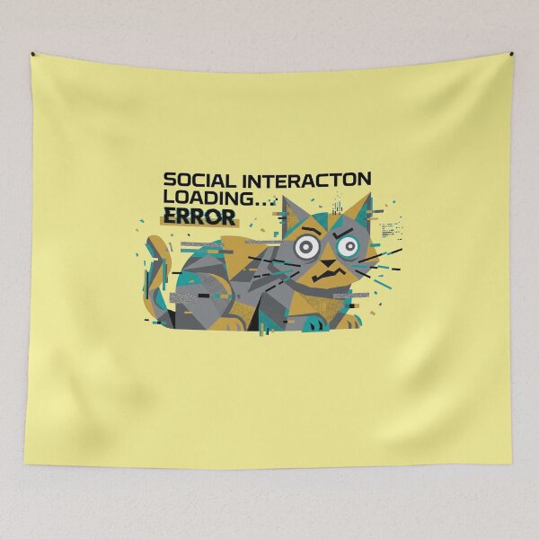 Item preview, Social Interaction Error Introvert Design designed and sold by Quiet Mode Studio.