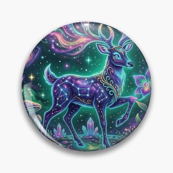 Item preview, Nebula Deer Botanist Cosmic Art designed and sold by QuirkyCosmos.
