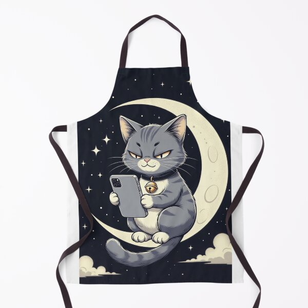 Item preview, Grumpy Cat Scrolling On Phone At Night designed and sold by ThreadVibeUK.