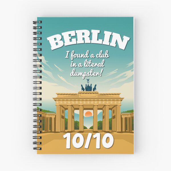 Item preview, Berlin Germany 10/10 I Found A Club In A Literal Dumpster Vintage Poster designed and sold by Stadify.