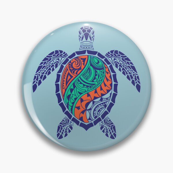 Item preview, Colorful Tribal Sea Turtle – Polynesian Style Ocean Art Design designed and sold by ArcticFoxStudio.
