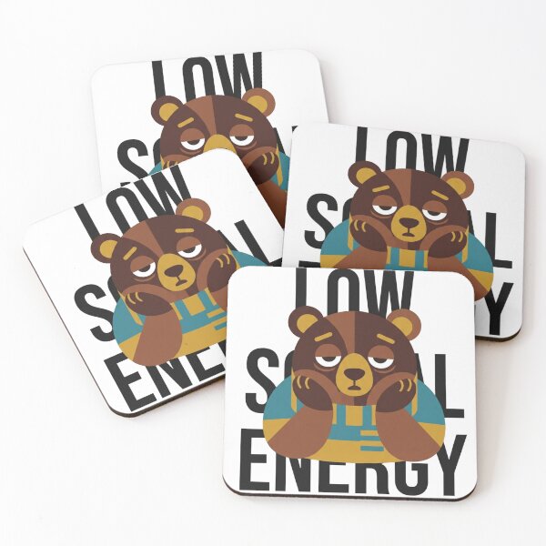 Item preview, Low Social Energy Introvert Bear Design designed and sold by Quiet Mode Studio.