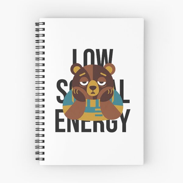Item preview, Low Social Energy Introvert Bear Design designed and sold by Quiet Mode Studio.