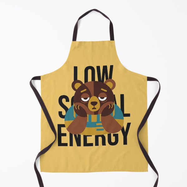 Item preview, Low Social Energy Introvert Bear Design designed and sold by Quiet Mode Studio.