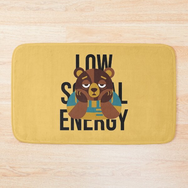 Item preview, Low Social Energy Introvert Bear Design designed and sold by Quiet Mode Studio.