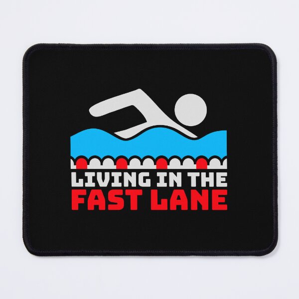 Item preview, Life In The Fast Lane Funny Swimmer Swimming Quote designed and sold by shirt-o-mat.