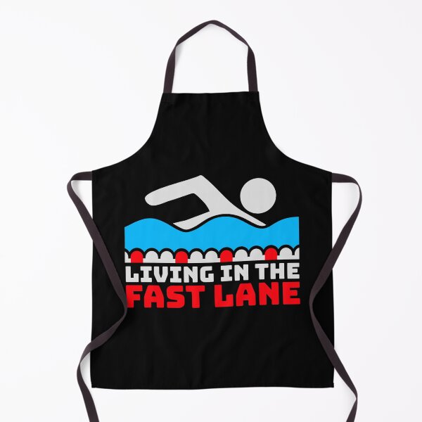 Item preview, Life In The Fast Lane Funny Swimmer Swimming Quote designed and sold by shirt-o-mat.