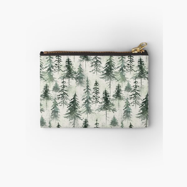 Item preview, Modern forest cream dark green pine watercolor misty woodland designed and sold by art-tee-ua.