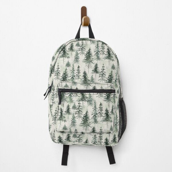 Item preview, Modern forest cream dark green pine watercolor misty woodland designed and sold by art-tee-ua.
