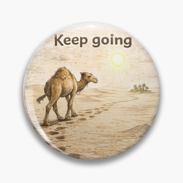 Item preview, Camel Keep Going Sticker – Perseverance and Life Journey Animal Art designed and sold by Felixuss.