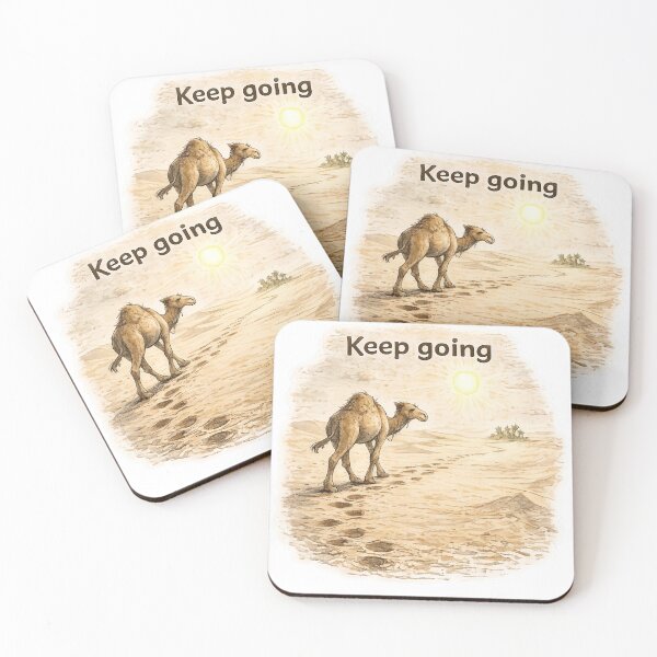 Item preview, Camel Keep Going Sticker – Perseverance and Life Journey Animal Art designed and sold by Felixuss.
