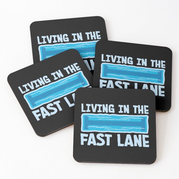 Item preview, Life In The Fast Lane Funny Swimmer Swimming Quote designed and sold by shirt-o-mat.